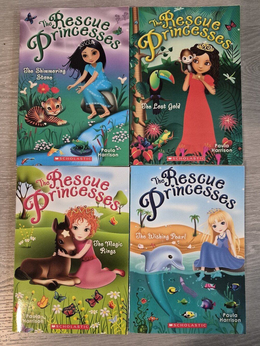 The Rescue Princesses Paperback Lot Books 2, 6, 7, 8 Elementary Age Chapter Book